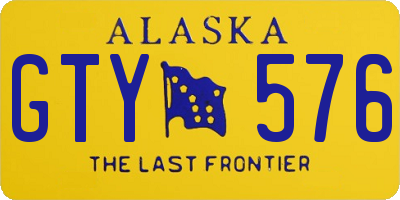 AK license plate GTY576