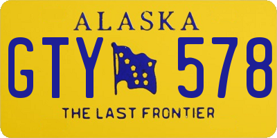 AK license plate GTY578
