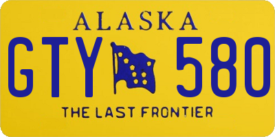 AK license plate GTY580