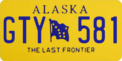 AK license plate GTY581