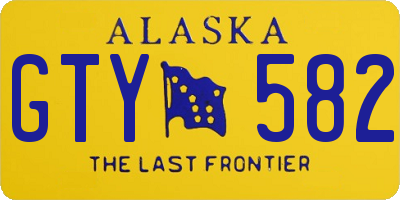 AK license plate GTY582