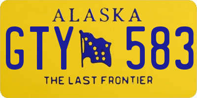 AK license plate GTY583