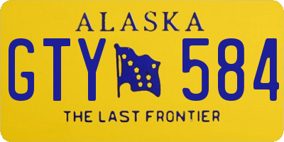 AK license plate GTY584