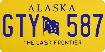 AK license plate GTY587