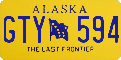 AK license plate GTY594