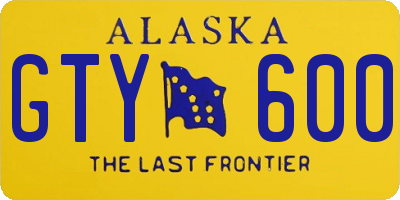 AK license plate GTY600