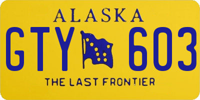 AK license plate GTY603