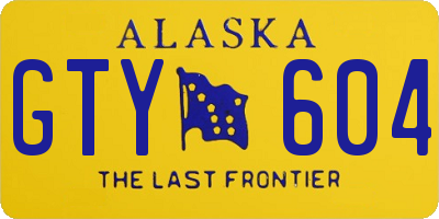 AK license plate GTY604