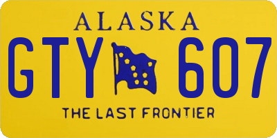 AK license plate GTY607