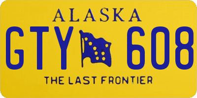 AK license plate GTY608