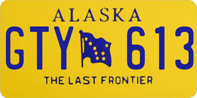 AK license plate GTY613
