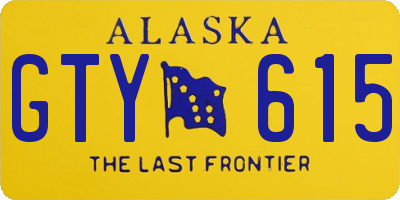 AK license plate GTY615