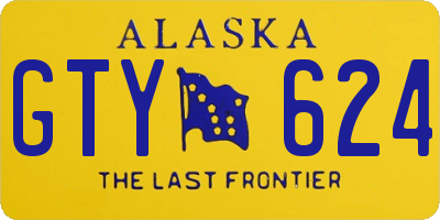 AK license plate GTY624