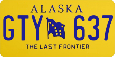 AK license plate GTY637