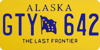 AK license plate GTY642