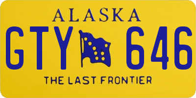 AK license plate GTY646