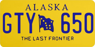 AK license plate GTY650