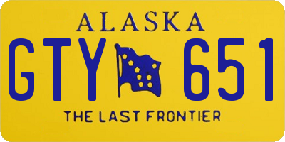 AK license plate GTY651