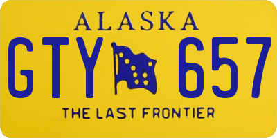 AK license plate GTY657