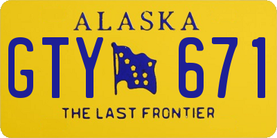 AK license plate GTY671
