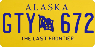 AK license plate GTY672