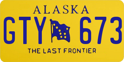 AK license plate GTY673