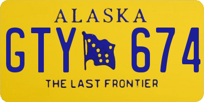 AK license plate GTY674