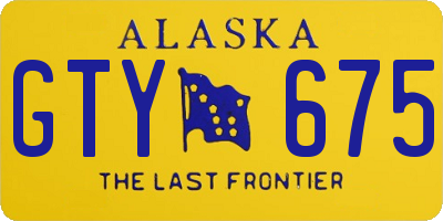 AK license plate GTY675