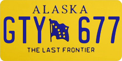 AK license plate GTY677