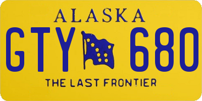 AK license plate GTY680