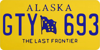AK license plate GTY693