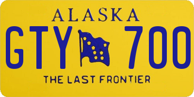 AK license plate GTY700