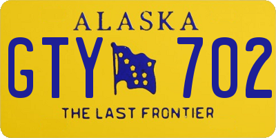 AK license plate GTY702