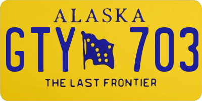 AK license plate GTY703