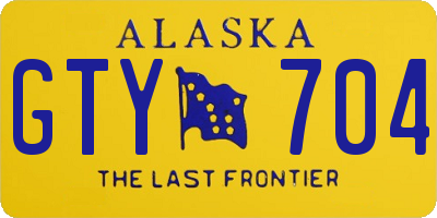 AK license plate GTY704