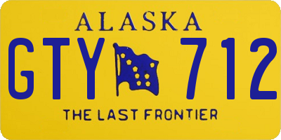 AK license plate GTY712