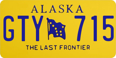 AK license plate GTY715