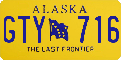 AK license plate GTY716