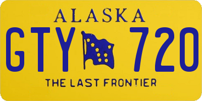 AK license plate GTY720