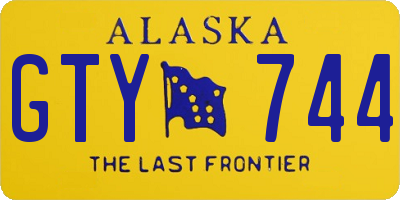 AK license plate GTY744