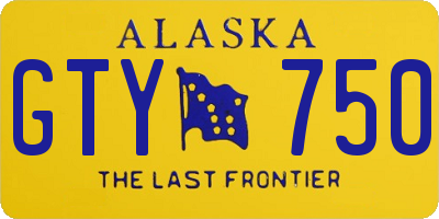 AK license plate GTY750