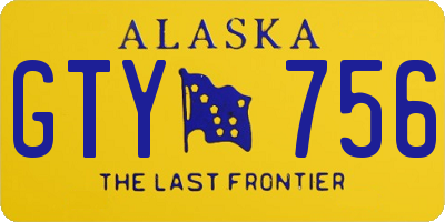 AK license plate GTY756