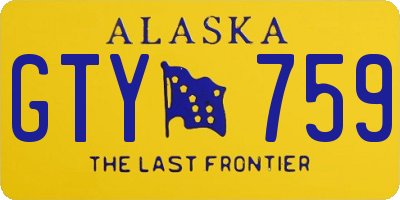 AK license plate GTY759