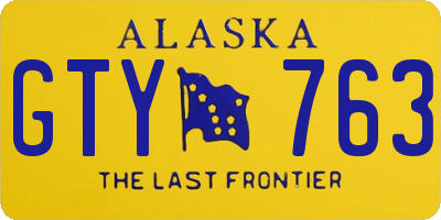 AK license plate GTY763