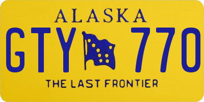 AK license plate GTY770