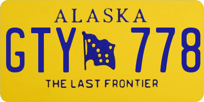 AK license plate GTY778