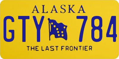 AK license plate GTY784