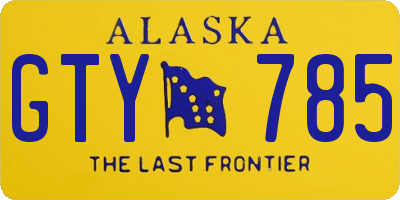 AK license plate GTY785