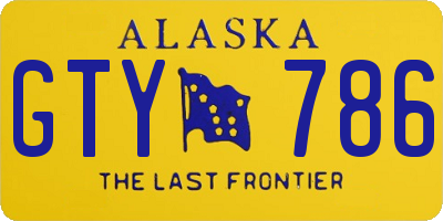 AK license plate GTY786