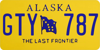 AK license plate GTY787